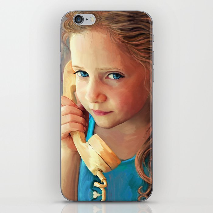 The Confidante - painting of a young girl on the phone iPhone Skin
