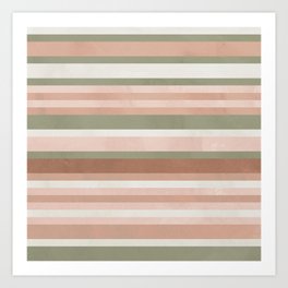 Pattern Stripes Color Desert Antique Art Print