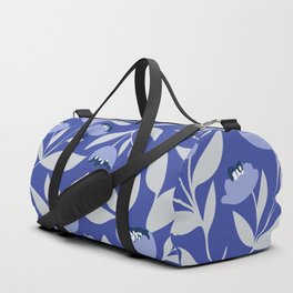 Bold and bright blue peony flower Duffle Bag