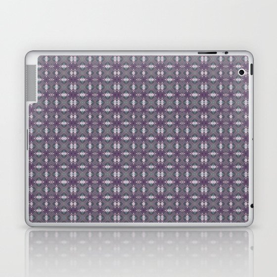 Purple Green Diamond Crisscross Geometric Art Laptop & iPad Skin