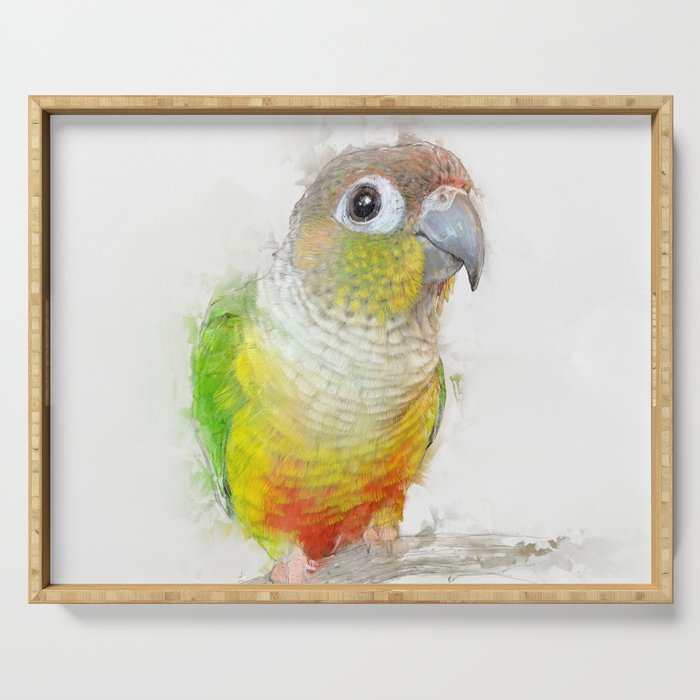 Pineapple Conure Portrait Serving Tray