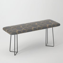 Gray and Gold Luxury Bench