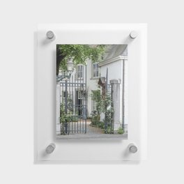Courtyard of White Buildings Maastricht Netherlands Floating Acrylic Print