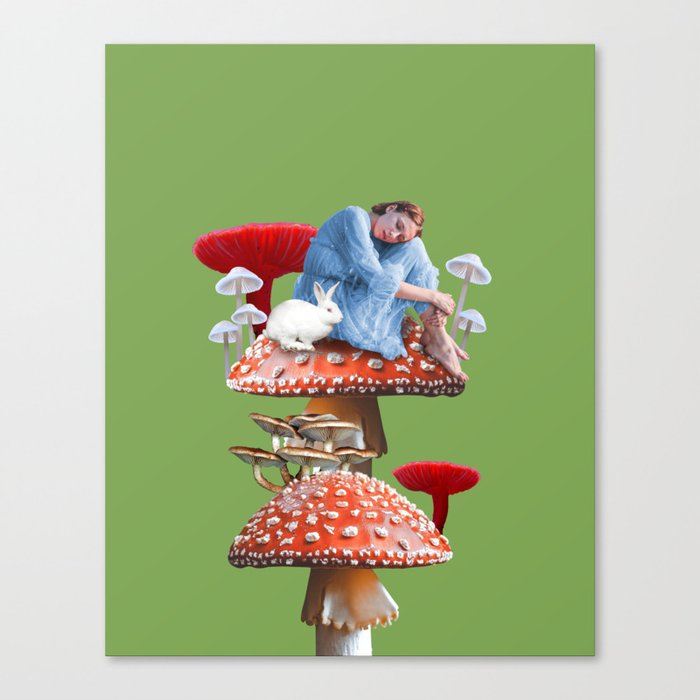 Mushroom Spring Fantasy Canvas Print