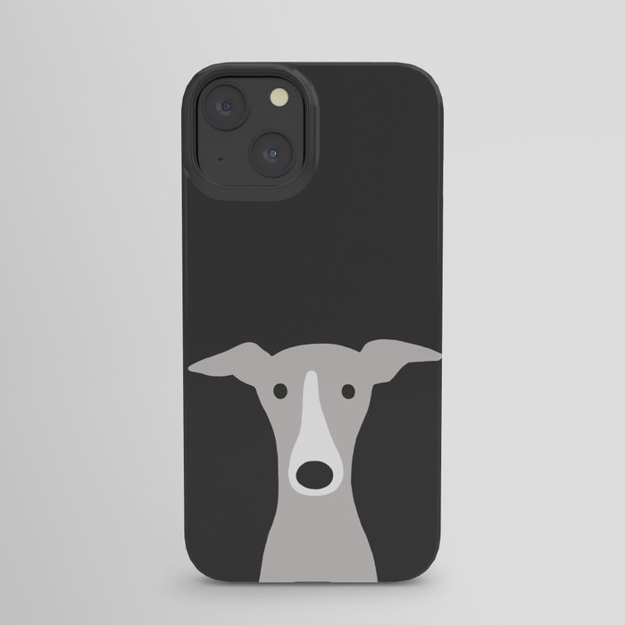 Cute Greyhound, Italian Greyhound or Whippet Cartoon Dog iPhone Case