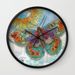 Sunny Dream Butterfly Wall Clock