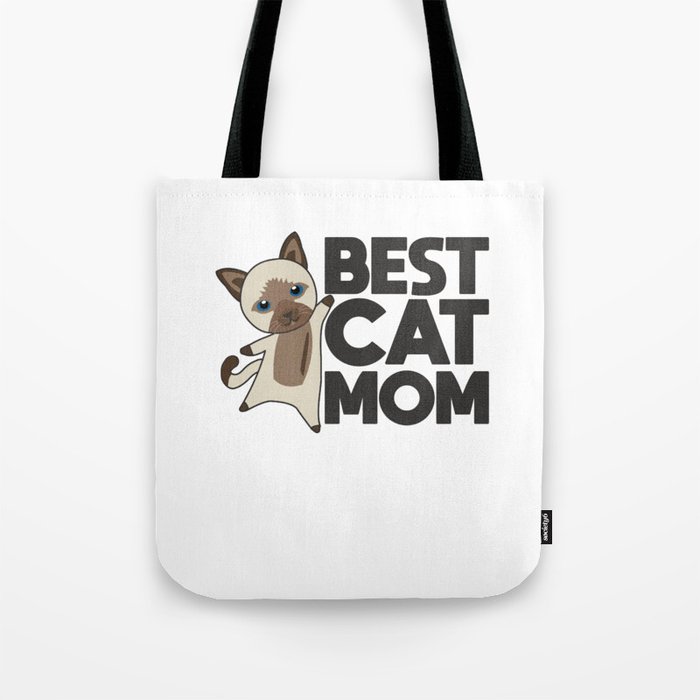 Worlds Best Cat Mom - Cats Siam Cat Tote Bag