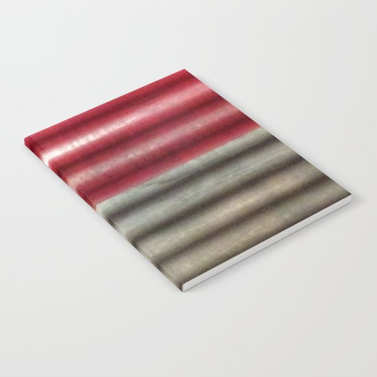 Industrial Wall | Red Grey Striped Wall | Contemporary Art Notebook