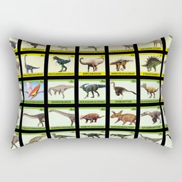 65 MCMLXV Prehistoric Periodic Table of Dinosaurs Pattern Rectangular Pillow
