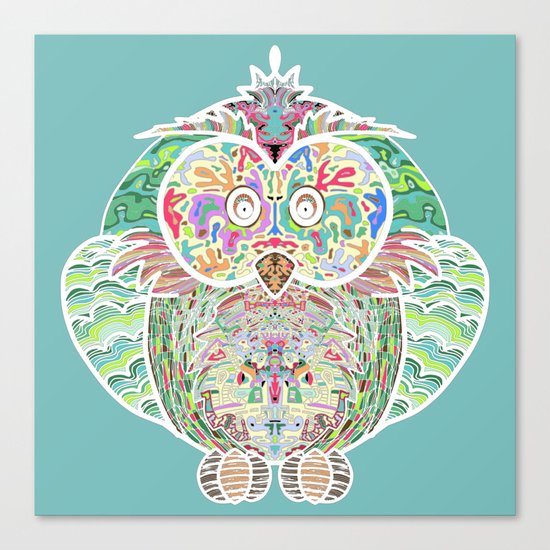 RAINBOW OWL Canvas Print