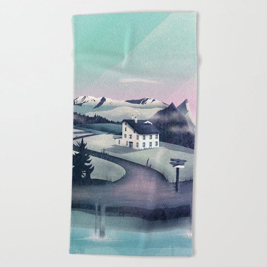 Alpine Island Beach Towel