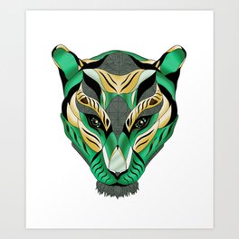 Tiguer X Green Art Print