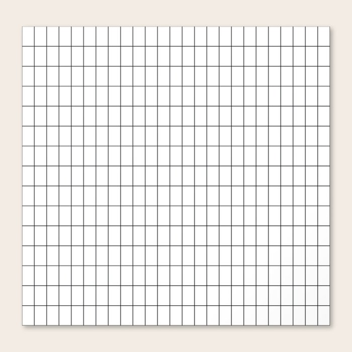 Minimalist Abstraact Line Art City Grid White Canvas Print by Bitart