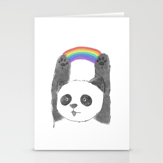 panda beam Stationery Cards