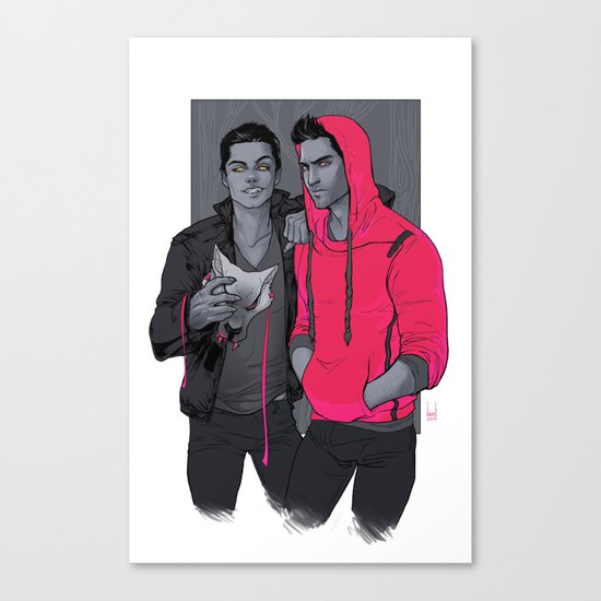 Little Red has Pointy Teeth Canvas Print