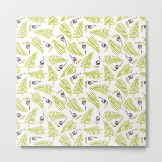 Ditsy Toucan Metal Print