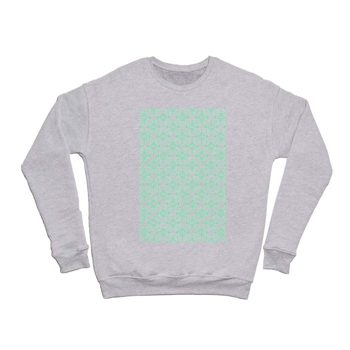 Damask (Mint & White Pattern) Crewneck Sweatshirt