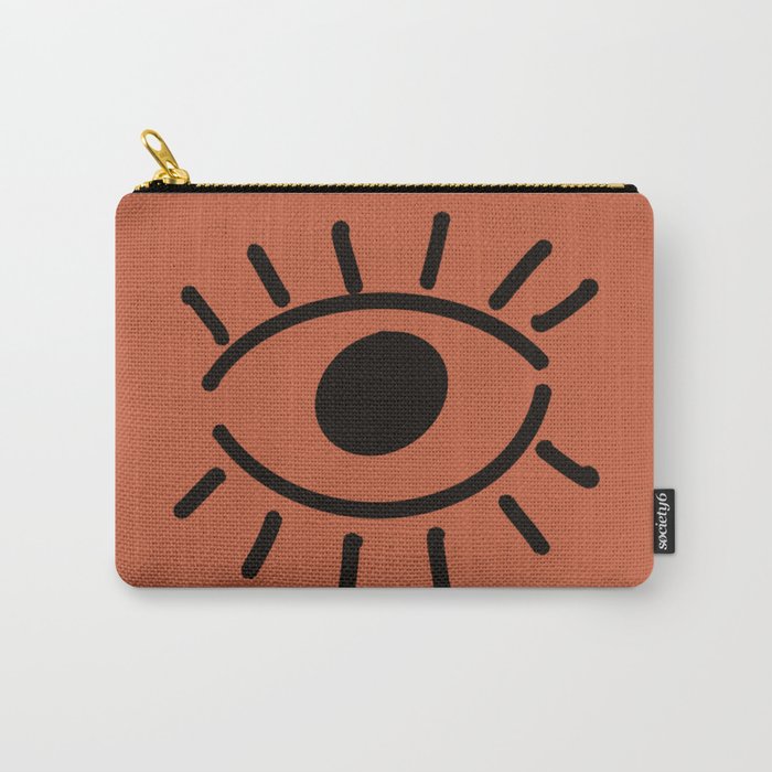 Evil Eye Minimalist Vintage Carry-All Pouch
