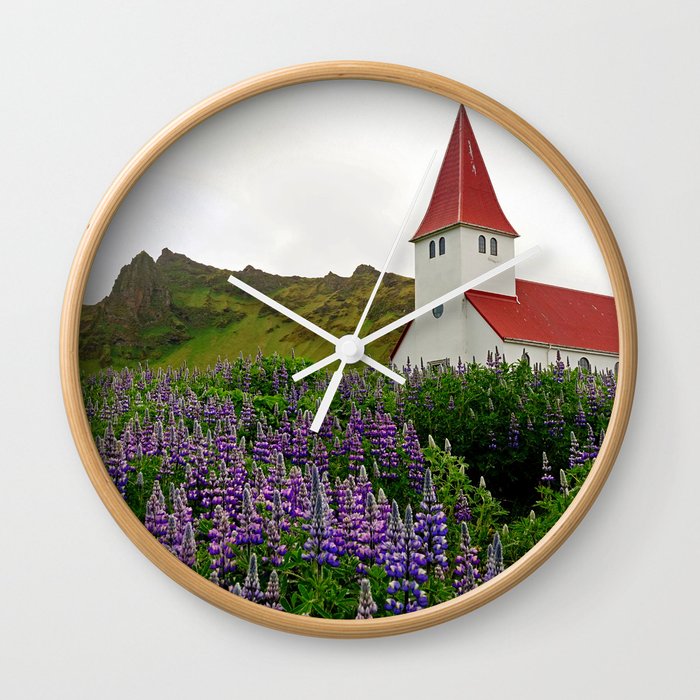 Iceland Vik Landscape Photography Wall Clock