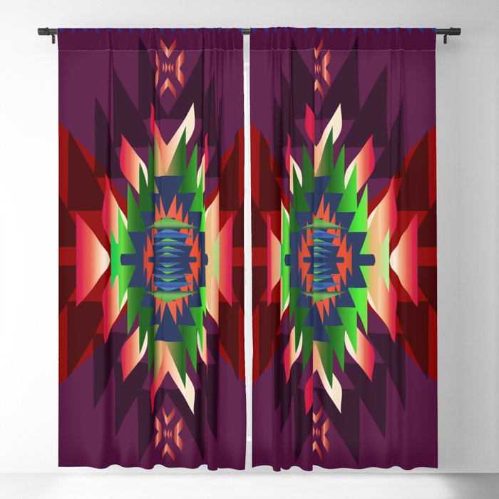 southwest dream in wine Blackout Curtain