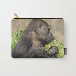 Gorilla Mother And Her Nursing Baby Carry-All Pouch