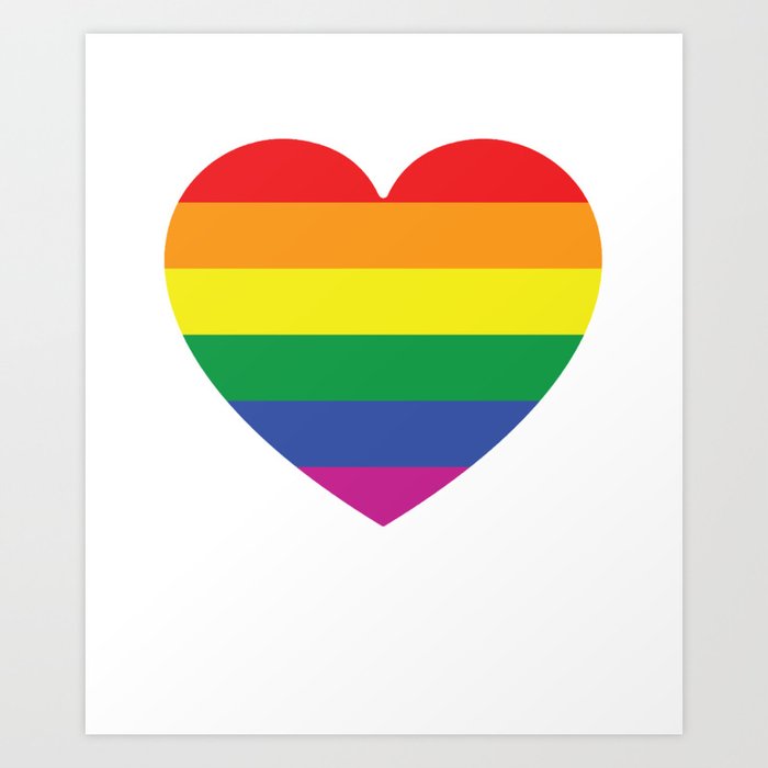 Gay Pride Lgvt Rainbow Heart Art Print By Ilovetshirts Society6
