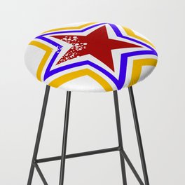 vintage-style perforated star Bar Stool