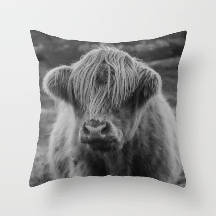 Highland cow III Throw Pillow