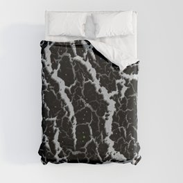 Cracked Space Lava - Glitter White Duvet Cover