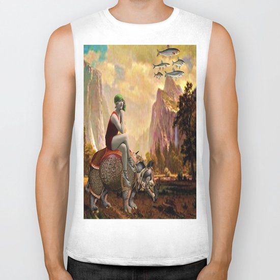 Lady and her Rhino Biker Tank