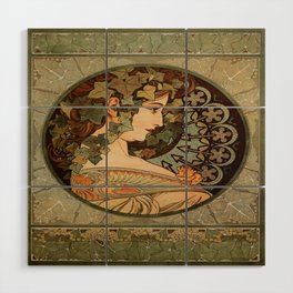 Alphonse Mucha Ivy (1860 – 1939),No.2, Wood Wall Art