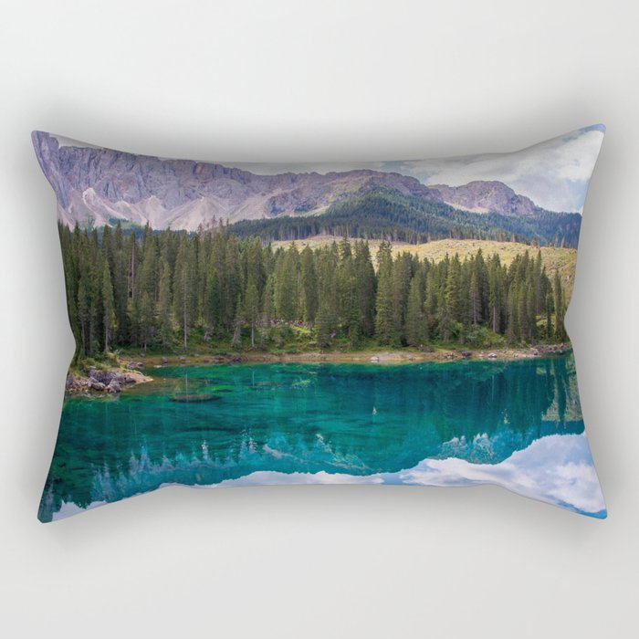 Lake of Carezza Rectangular Pillow