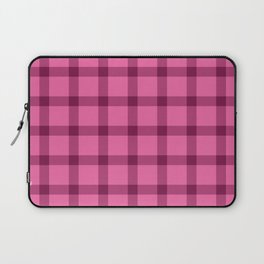 Valentine's retro tartan simple check burgundy pink Laptop Sleeve