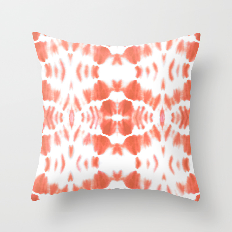 Bohemian Tangerine Throw Pillow By Nika Society6
