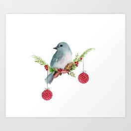 Christmas Bird - Winterland Art Print