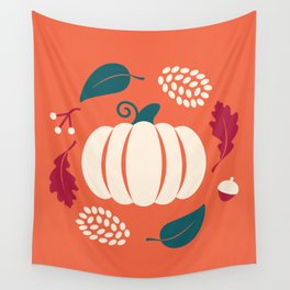 Autumn Pumpkin Wall Tapestry