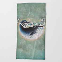 the Blue Whale Beach Towel