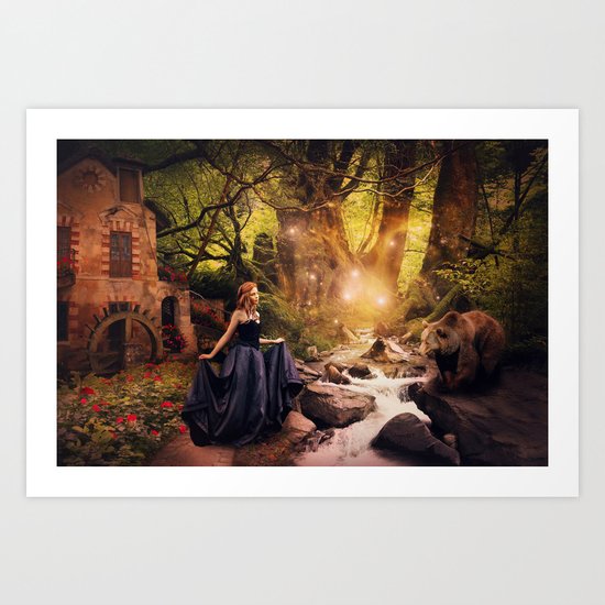 Masha and the Bear Art Print