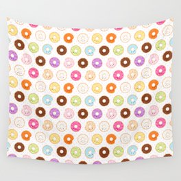 Happy Cute Donuts Pattern Wall Tapestry