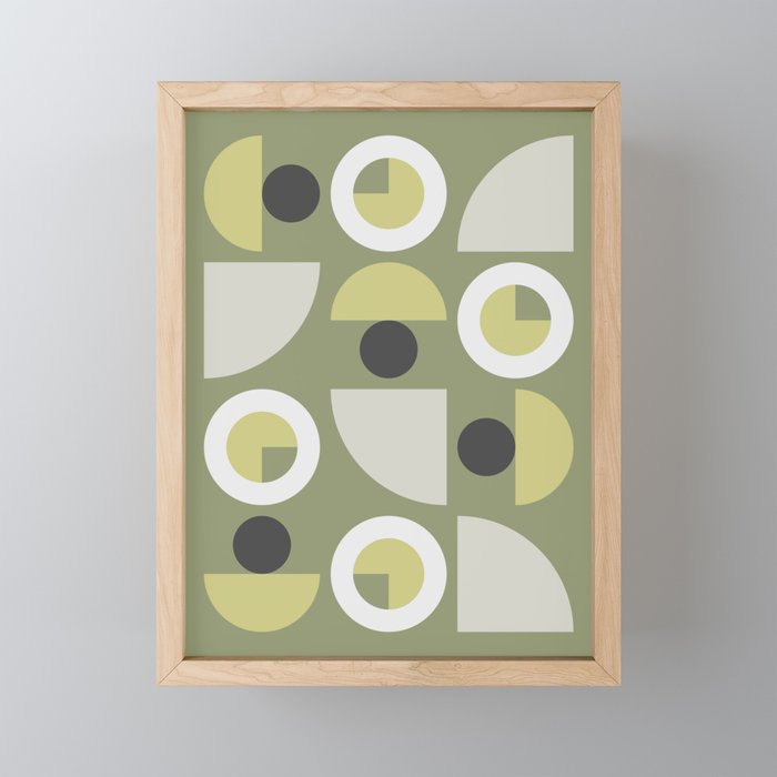 Classic geometric arch circle composition 24 Framed Mini Art Print