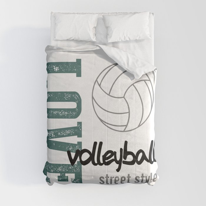 Love Volleyball Street Style Comforter