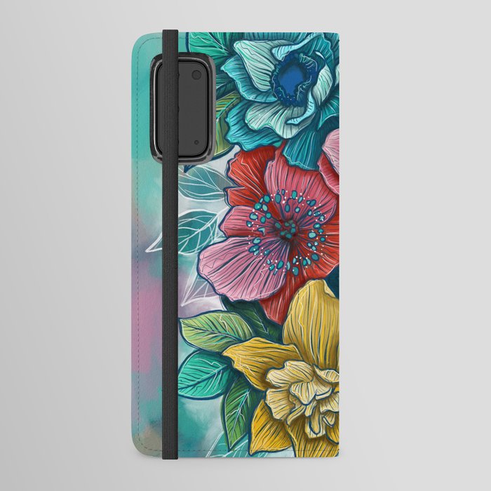Bright Happy Bouquet Android Wallet Case