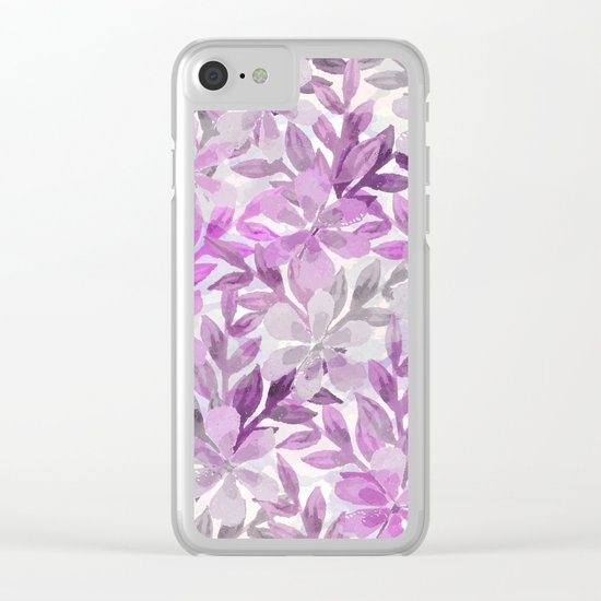watercolor Botanical garden III Clear iPhone Case