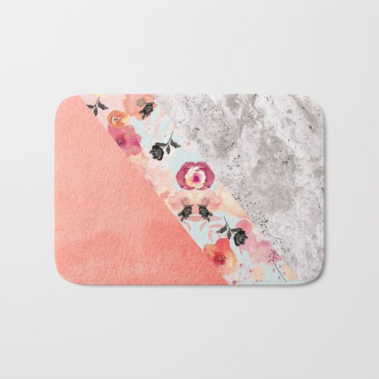 MIX IT BABY - CORAL MARBLE Bath Mat