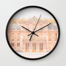 Palace of Versailles Photo - Paris Travel Photography - Candy Pastel Colors Wall Clock