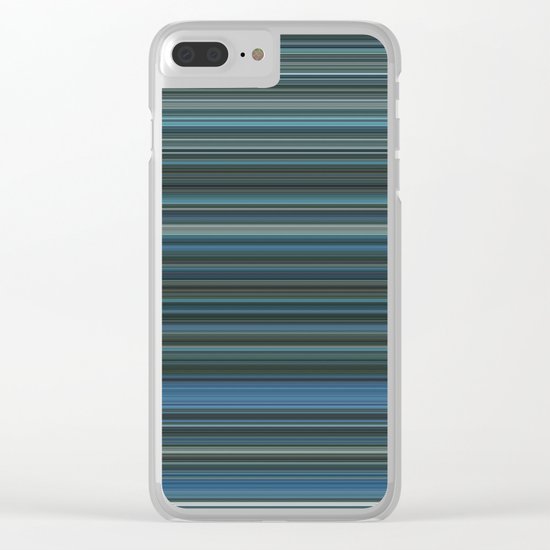 Blue lines 2 Clear iPhone Case