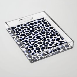 Leopard Print Abstractions – Lavender & Black Acrylic Tray