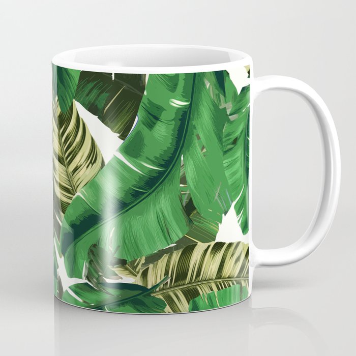 Swaying banana leaf palm green Coffee Mug