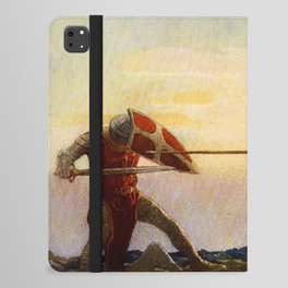 “Death of King Arthur and Mordred” by NC Wyeth iPad Folio Case