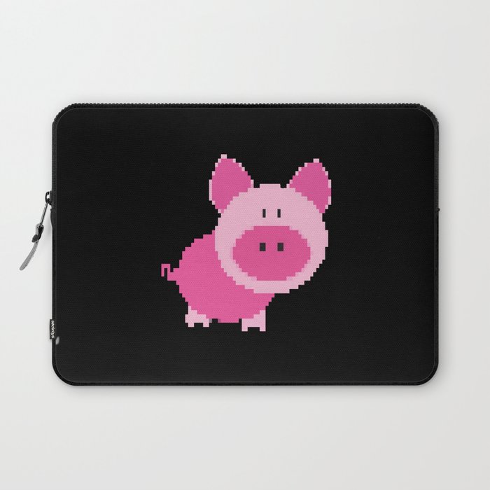 Little Piggy Kids Pixel Art Laptop Sleeve